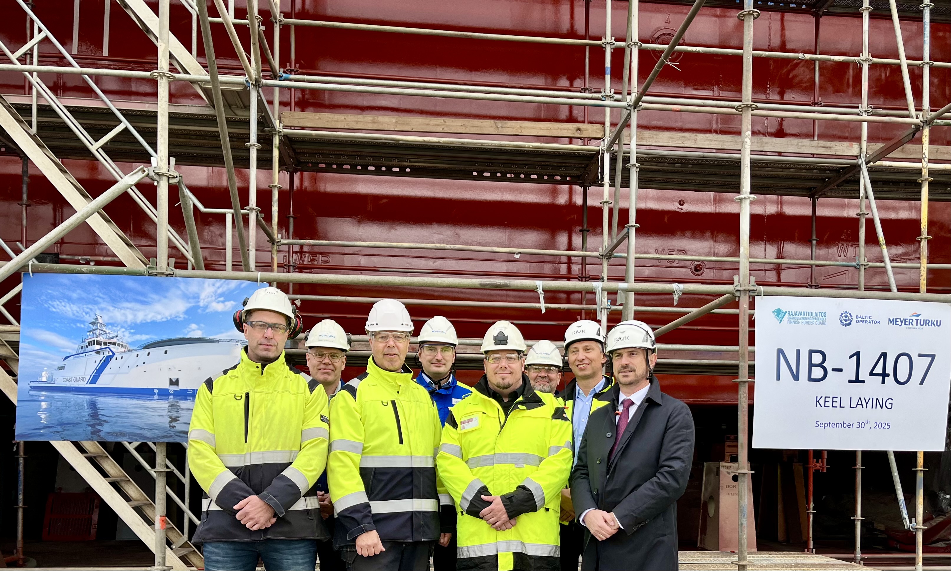 Rajavartiolaitoksen toisen vartiolaivan köli laskettiin perinteisin menoin